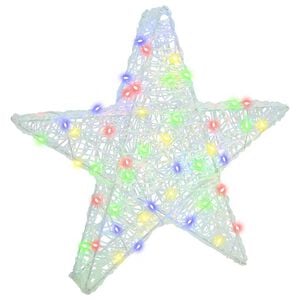 vidaXL &Eacute;toile en 3D 50 LED Multicolore 55 x 53,5 x 10 cm Acrylique