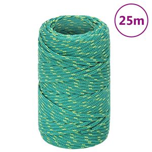 vidaXL Corde de bateau Vert 2 mm 25 m Polypropyl&egrave;ne