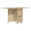 vidaXL Table &agrave; d&icirc;ner 2 pcs 140 x 80 x 77 cm Bois d'ing&eacute;nierie