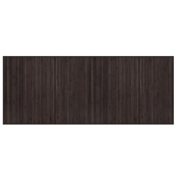 vidaXL Tapis rectangulaire marron fonc&eacute; 80x200 cm bambou