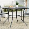 vidaXL Table de patio ronde anthracite acier enduit de poudre