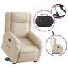 vidaXL Fauteuil inclinable Cr&egrave;me Tissu
