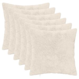 vidaXL Housse de coussin 6 pc HEERLEN Blanc 30 x 30 cm