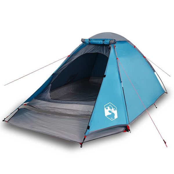 vidaXL Tente de camping &agrave; d&ocirc;me 2 personnes bleu imperm&eacute;able