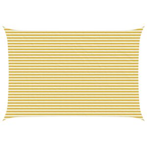 vidaXL Voile d'ombre 4 x 7 m HDPE Rectangulaire Jaune et blanc