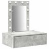 vidaXL Table de Toilette Gris 60 x 40 x 70 cm Bois d'ing&eacute;nierie