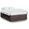 vidaXL Cadre de lit sans matelas marron fonc&eacute; 160x200 cm tissu