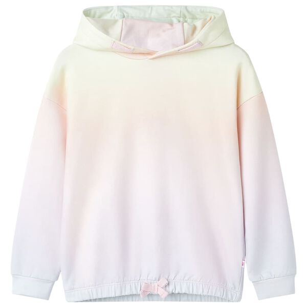 Sweatshirt &agrave; capuche pour enfants blanc &eacute;tincelant 116
