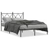 vidaXL Cadre de lit métal sans matelas avec tête de lit noir 120x200cm