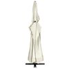 vidaXL Parasol de jardin avec m&acirc;t en aluminium 600 cm Blanc sable