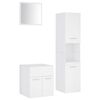 vidaXL Ensemble de meubles de salle de bain Blanc Agglom&eacute;r&eacute;