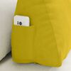 vidaXL Coussin de Dos Jaune 60 x 20 x 50 cm Tissu en velours c&ocirc;tel&eacute;