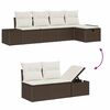 vidaXL Ensemble de canap&eacute; de jardin 6 pcs Marron 55 x 62 x 69 cm