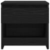 vidaXL Cabinet de chevet avec tiroir 2 pcs Ch&ecirc;ne noir 40 x 30 x 39 cm