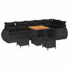 vidaXL Ensemble de canap&eacute; de jardin 9 pc Noir polyrotin