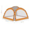 vidaXL Tente de réception LED et 4 parois 3,6x3,6x2,3 m Gris et orange
