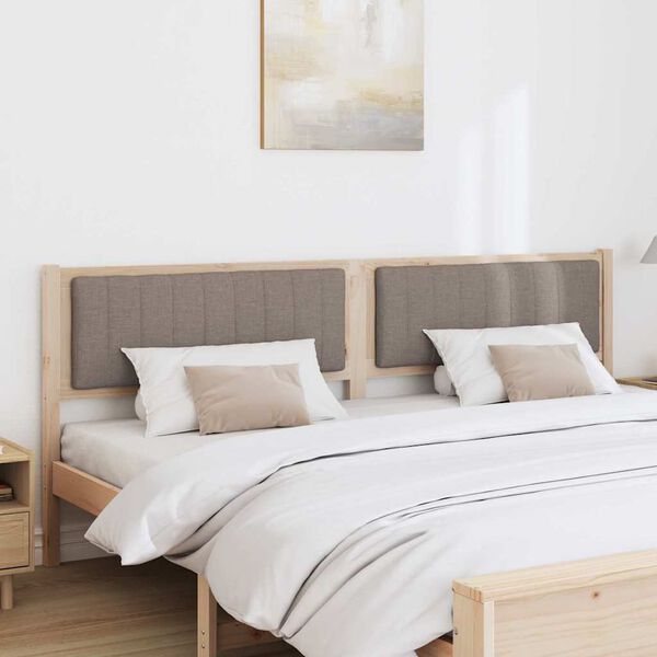 vidaXL T&ecirc;te de lit capitonn&eacute;e Marron 200 cm Pin massif