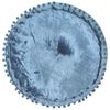 vidaXL Pouf Rond Velours 40x20 cm Bleu