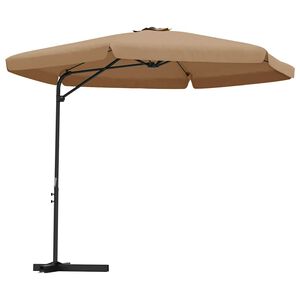 vidaXL Parasol de jardin avec m&acirc;t en acier 300 cm Taupe