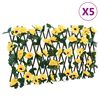 vidaXL Treillis de lierre artificiel extensible 5 pcs jaune 180x30 cm