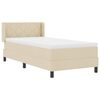 vidaXL Lit boxspring avec matelas avec matelas Cr&egrave;me 100 x 200 cm