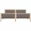 vidaXL Cadre de lit avec t&ecirc;te de lit Taupe 200 x 200 cm Pin massif
