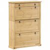 vidaXL Armoire &agrave; chaussures Corona 99x32x138 cm bois de pin massif