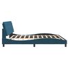 vidaXL Cadre de lit sans matelas bleu 200x200 cm velours