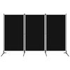 vidaXL Cloison de s&eacute;paration 3 panneaux Noir 260x180 cm