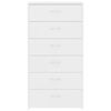 vidaXL Buffet avec 6 tiroirs Blanc 50x34x96 cm Bois d'ingénierie