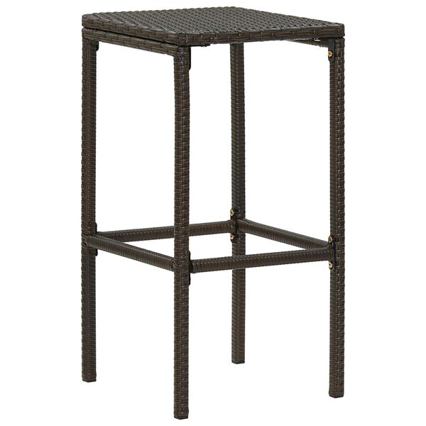 vidaXL Tabourets de bar avec coussins lot de 6 marron résine tressée
