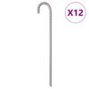 vidaXL Piquets de tente 12 pcs 41,5 cm &Oslash;12 mm acier galvanis&eacute;