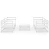 vidaXL Salon de jardin 5 pcs Blanc Bois de pin massif