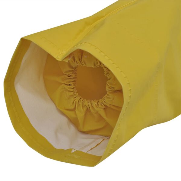 vidaXL Manteau de pluie long imperm&eacute;able r&eacute;sistant &agrave; capuche jaune XL