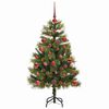 vidaXL Sapin de Noël artificiel avec branches pliables et cônes 120 cm