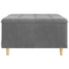 vidaXL Pouf de rangement Gris fonc&eacute; 80 x 80 x 45 cm Velours