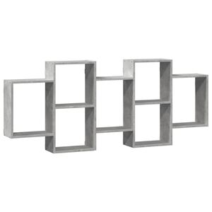 vidaXL &Eacute;tag&egrave;re murale gris b&eacute;ton 159x18x65 cm bois d'ing&eacute;nierie