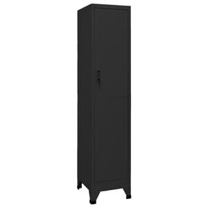 vidaXL Armoire &agrave; casiers Noir 38x45x180 cm Acier