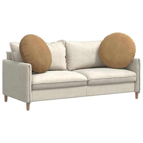 vidaXL Coussins de siège 2 pcs Marron Ø80 x 29 cm Velours