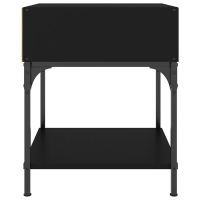 vidaXL Table de chevet noir 40x41x50 cm bois d’ingénierie