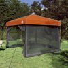 vidaXL Ensemble de Tentes de Camping avec toit 2 pcs Gris et orange