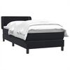 vidaXL Sommier &agrave; lattes de lit avec matelas noir 90x210 cm velours