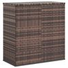 vidaXL Bo&icirc;te &agrave; coussins de jardin R&eacute;sine tress&eacute;e 100x49x103,5cm Marron