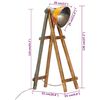 vidaXL Lampadaire multicolore E27 bois massif de manguier