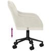 vidaXL Chaise pivotante de bureau Crème Velours