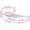 vidaXL Cadre de lit Marron et taupe 100 x 200 cm Bois massif en pin