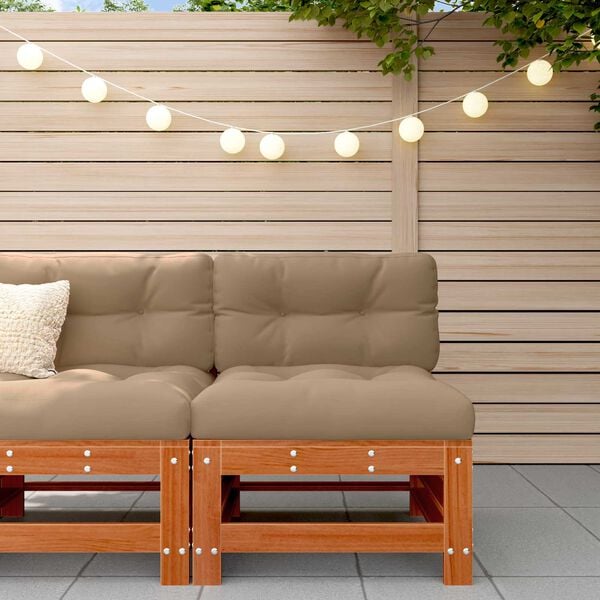 vidaXL Sofa de jardin milieu Pin massif Brun Cir&eacute; 63,5 x 57,5 x 60 cm