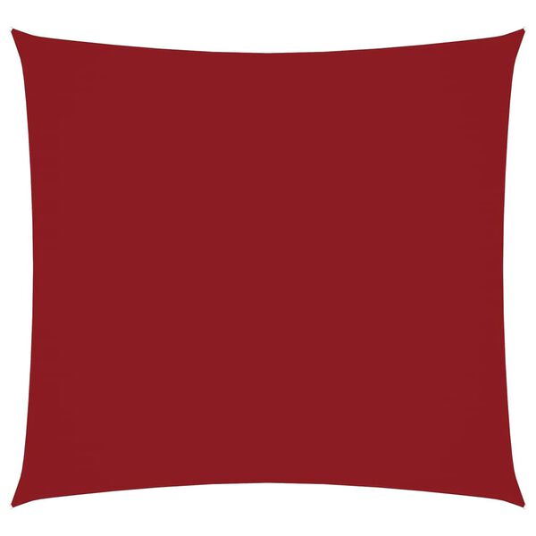 vidaXL Voile de parasol tissu oxford carré 6x6 m rouge
