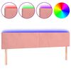 vidaXL T&ecirc;te de lit &agrave; LED Rose 160x5x78/88 cm Velours