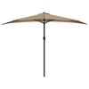 vidaXL Parasol de balcon avec m&acirc;t en aluminium Taupe 300x155 cm Demi